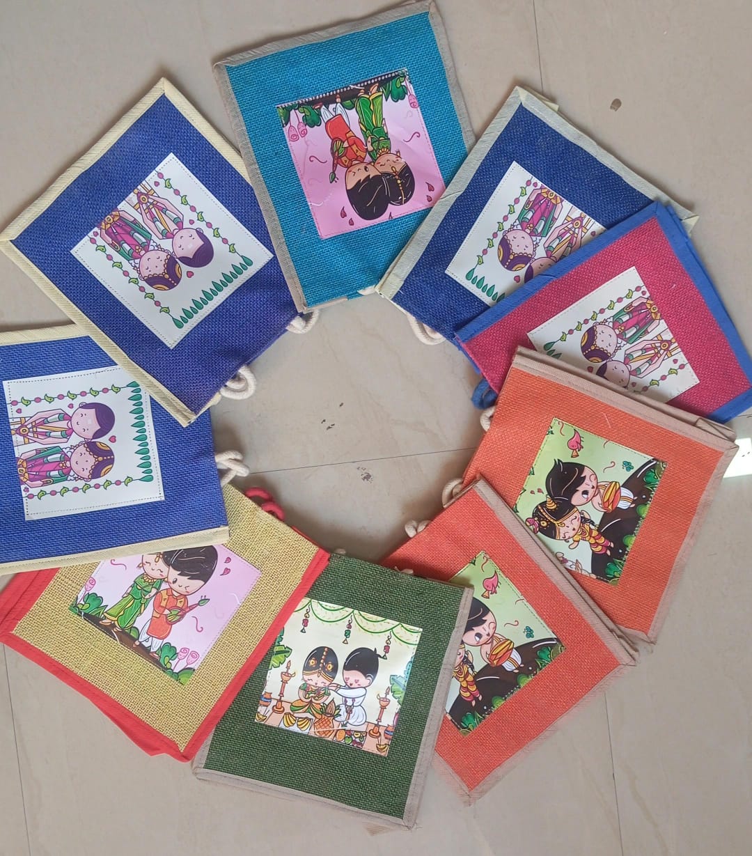 Jute Bags - Wedding Themed