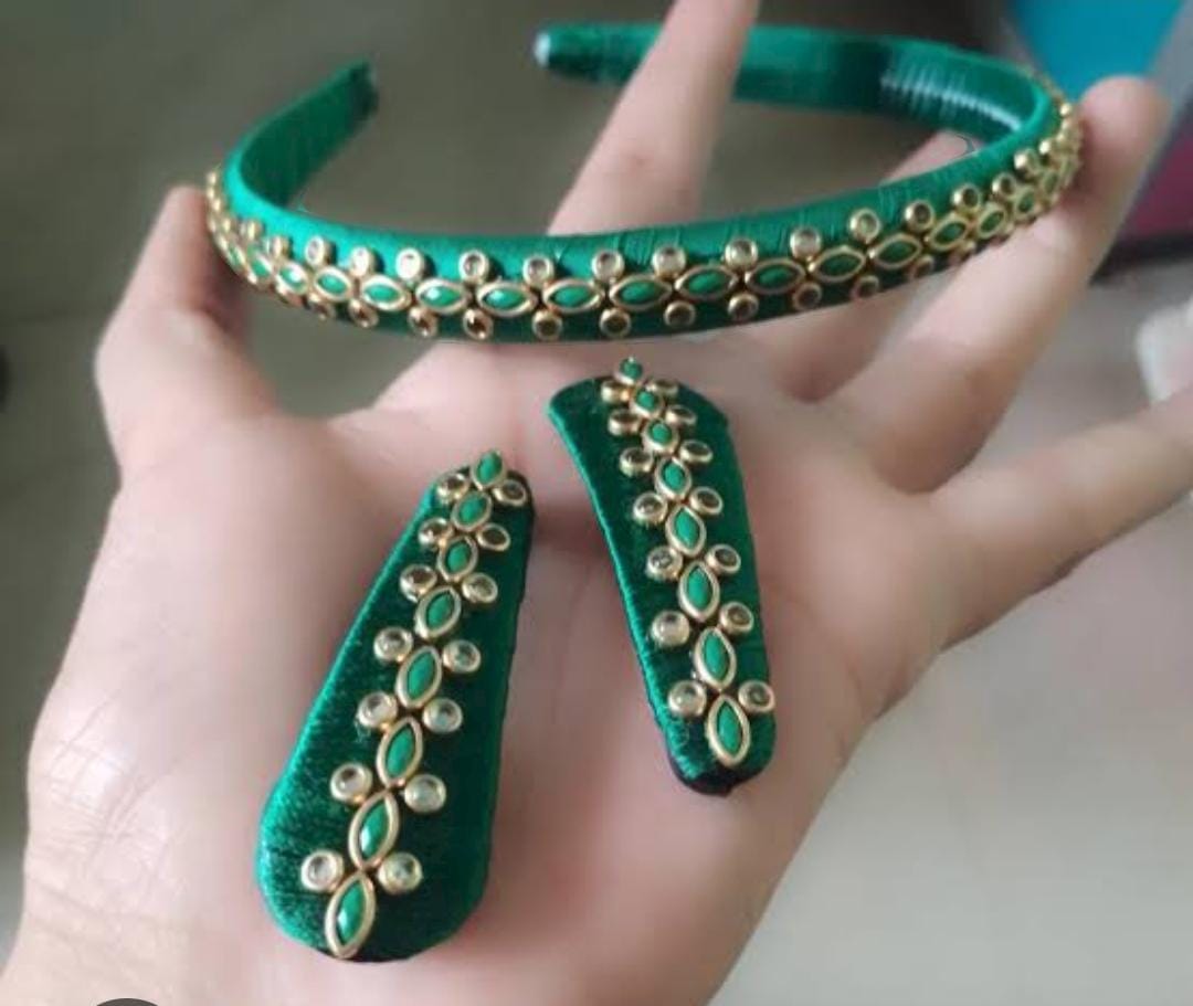 Silk Thread Headband & Tic-Tac Clip Combo