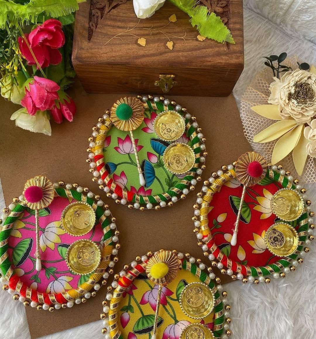3" Colorful Haldi Kumkum Platter