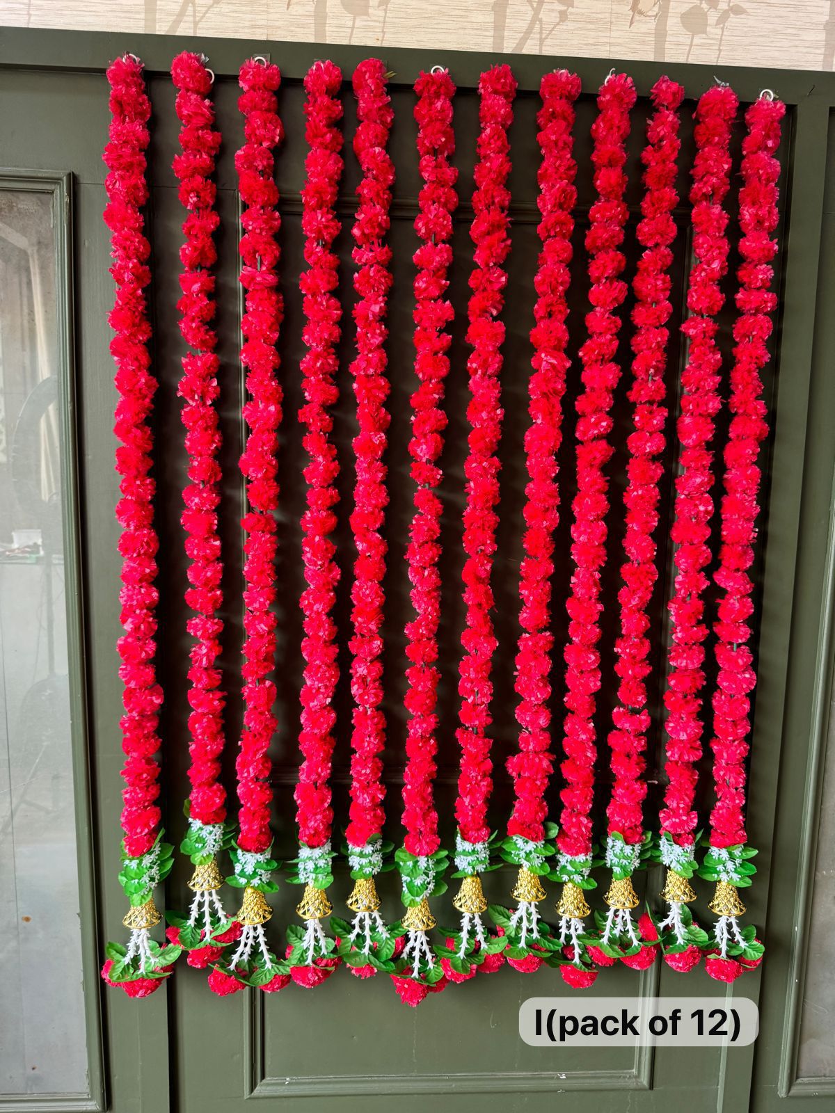 Artificial Red Flower Garlands