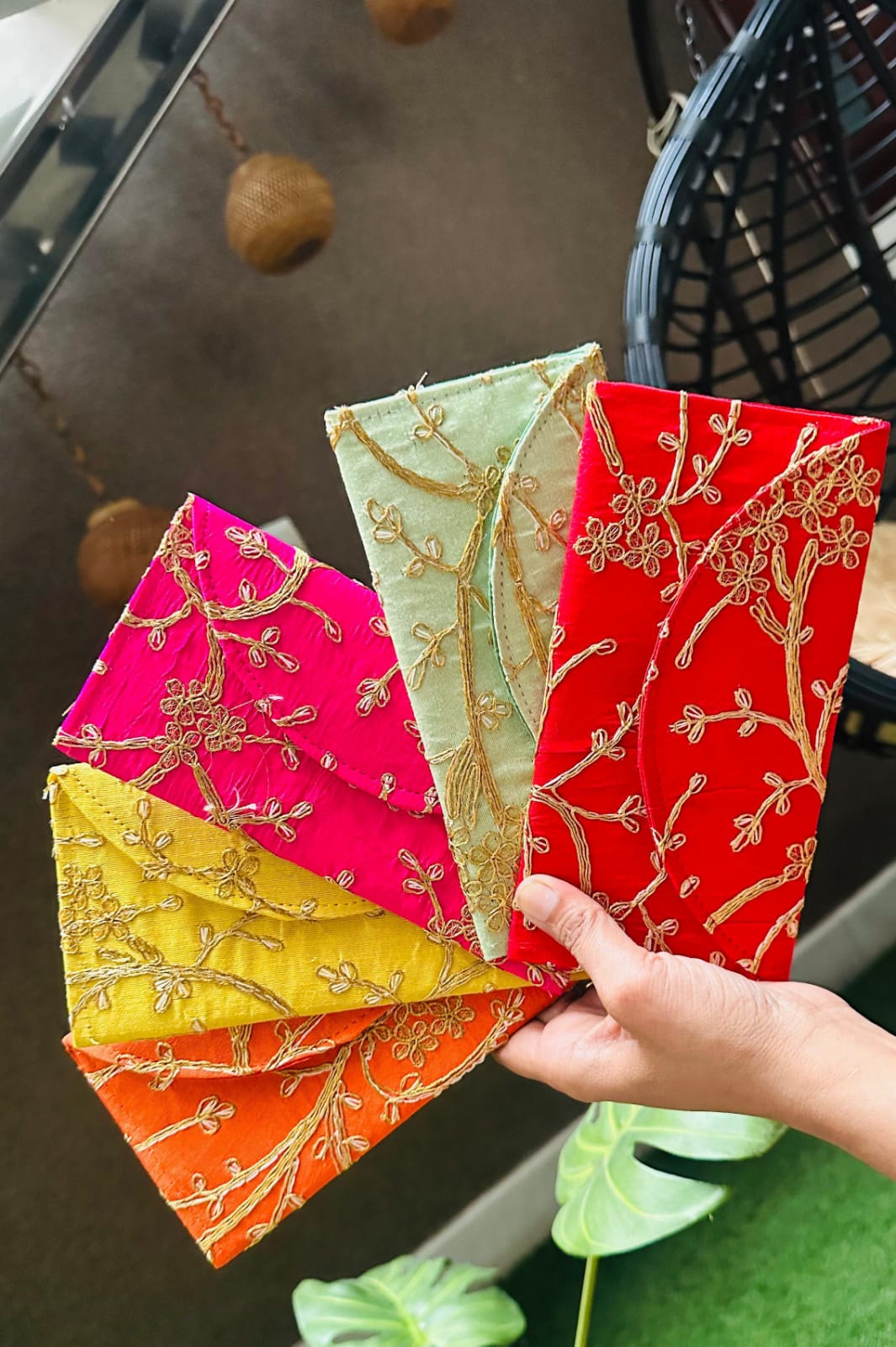 Embroidered Envelope Purses