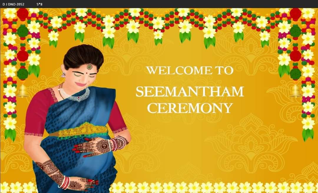 Seemantham Backdrop - 5 x 8 feet