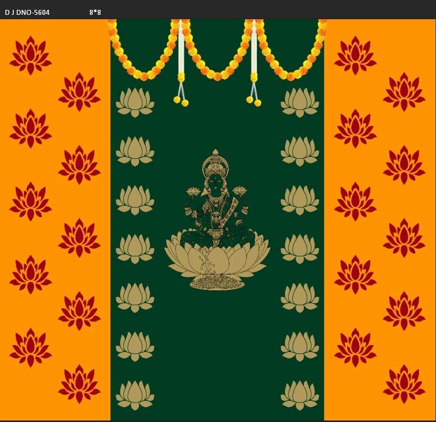 Goddess Lakshmi Backdrop - 5 x 8 feet