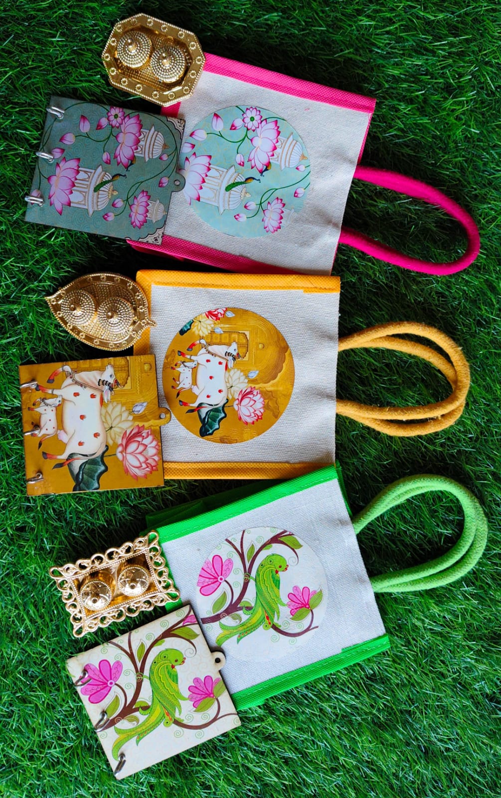 Canvas Bag Combo – Matching MDF Key Holder + Decorative Platter