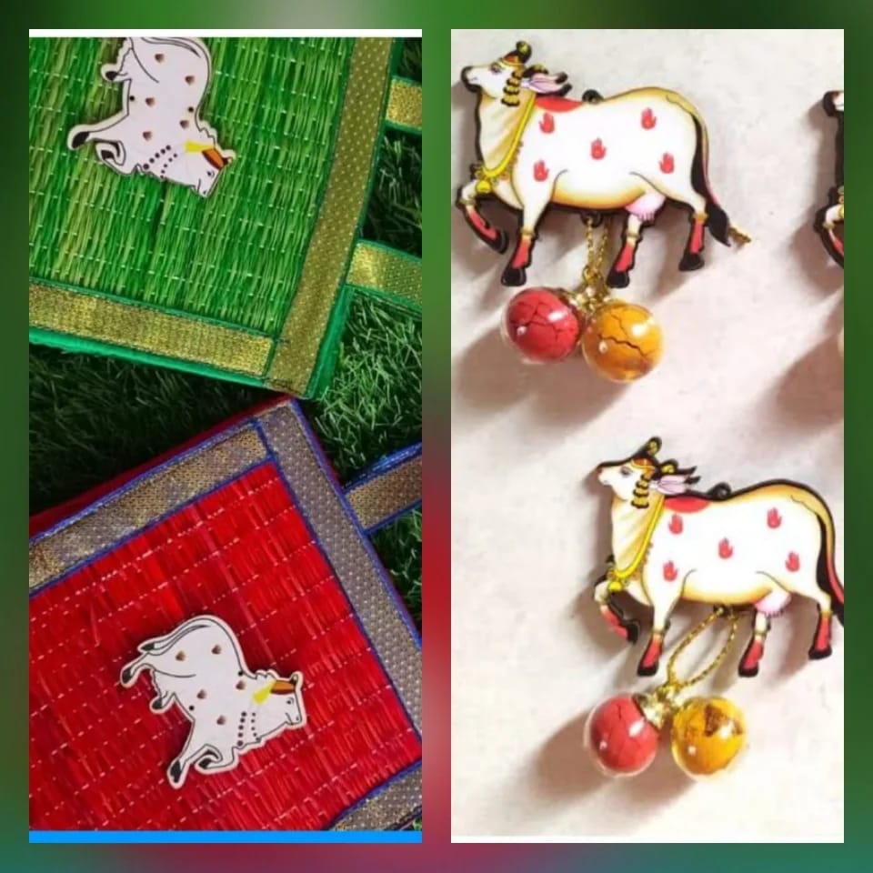 Kora Zari Bag (6" × 6") + Pichwai Haldi Kumkum Combo