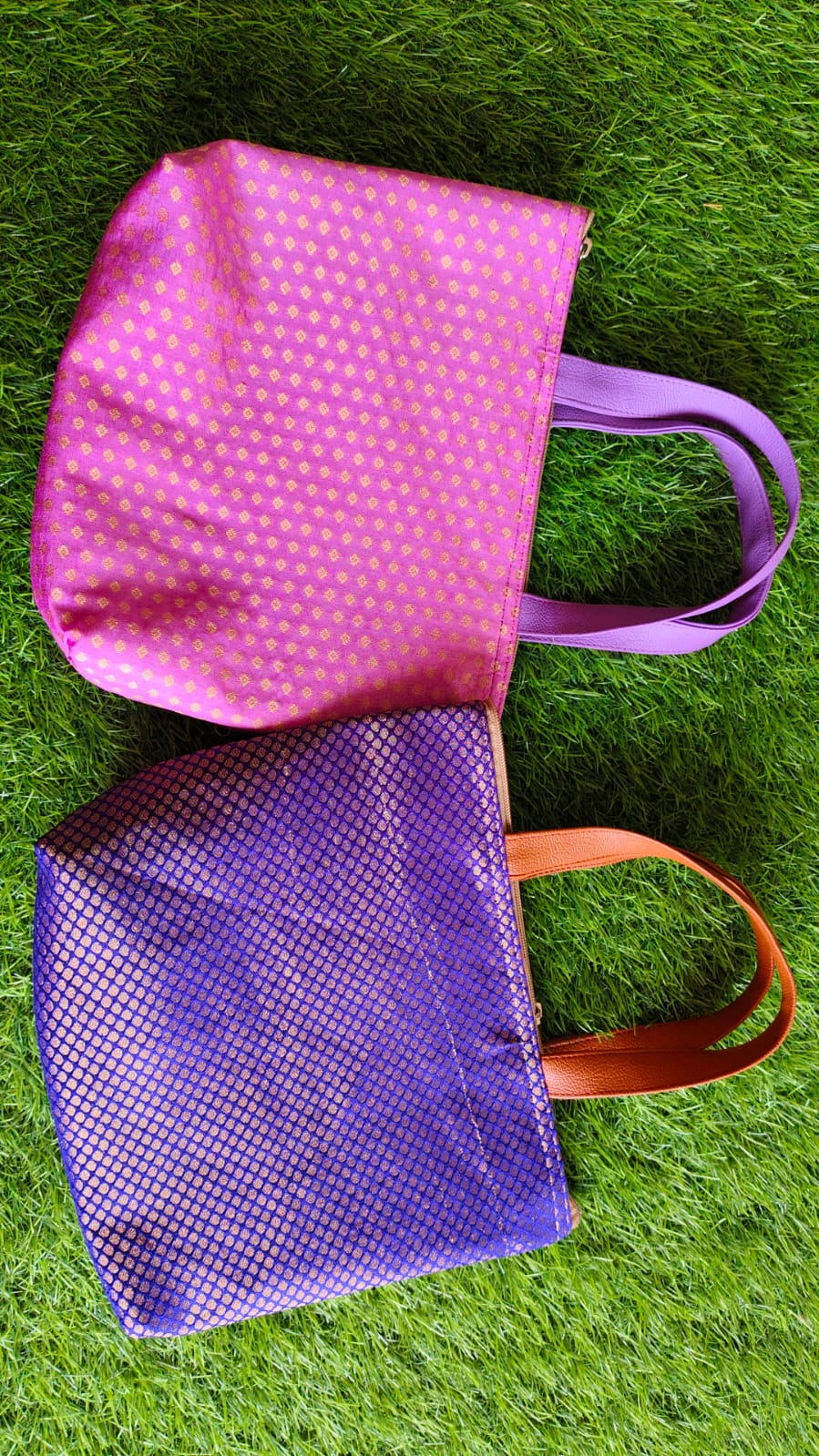 Silk Brocade Zip Bags