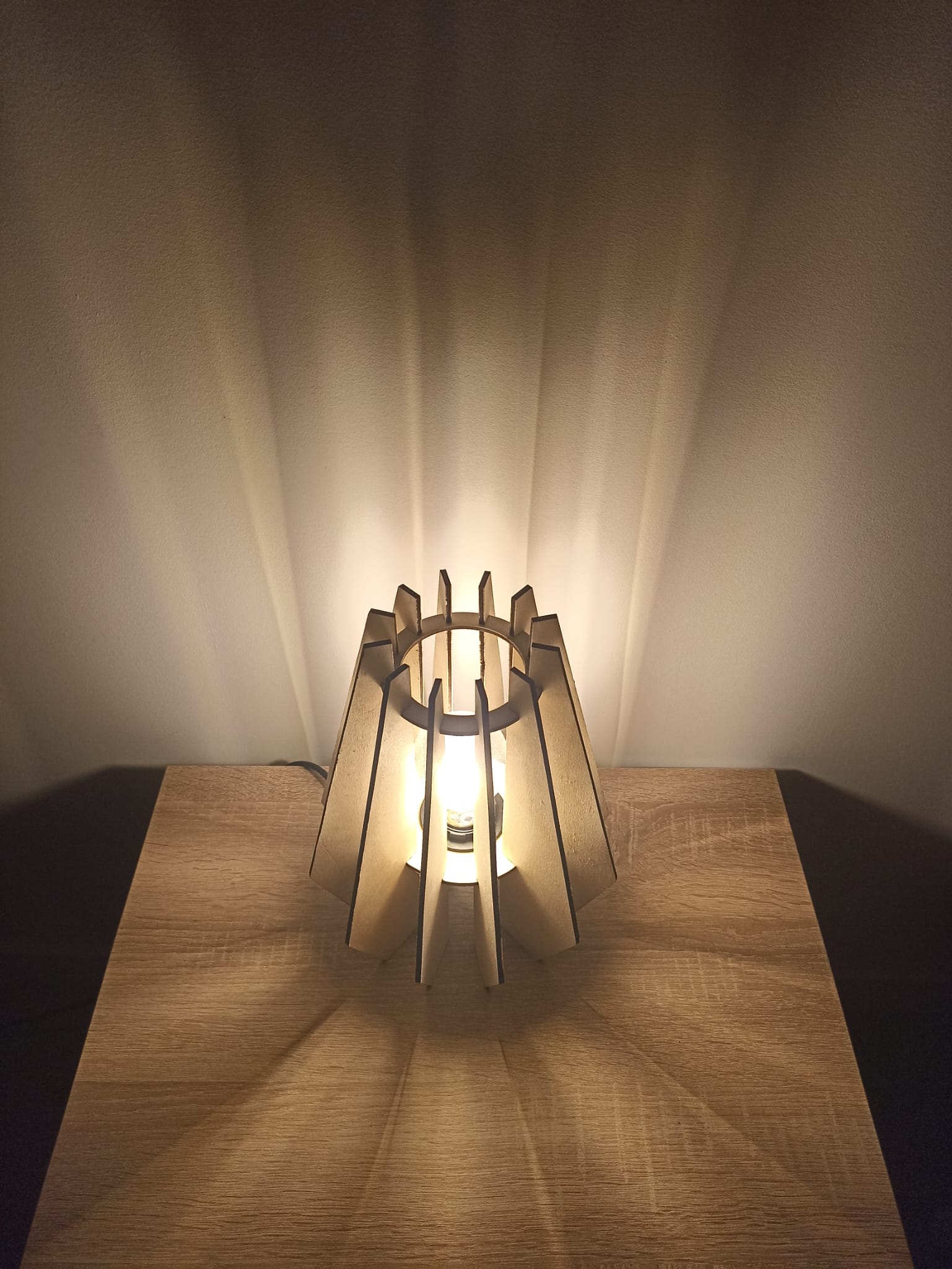 Wooden Table Lamp "Solid frame"