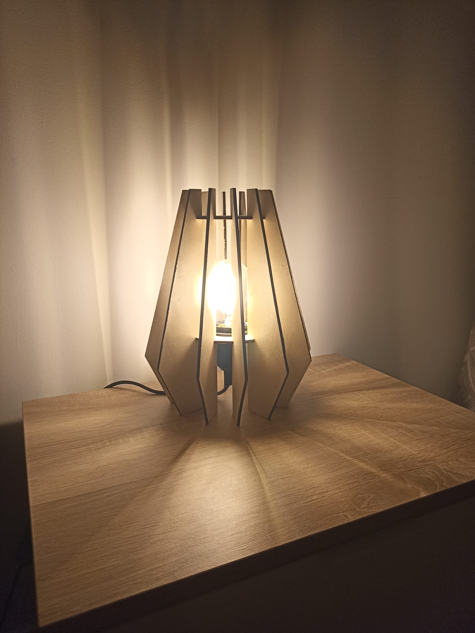 Wooden Table Lamp "Solid frame"