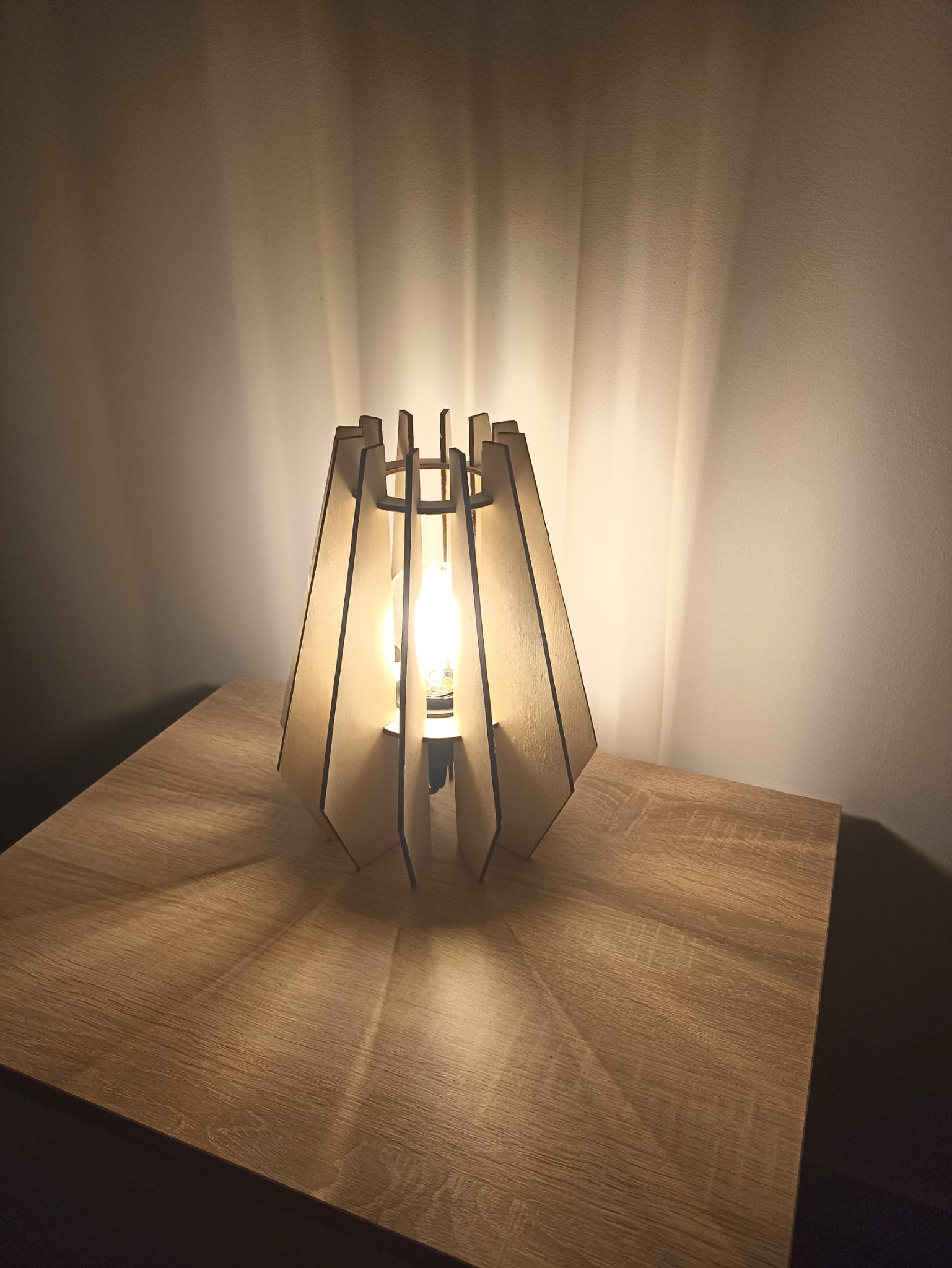 Wooden Table Lamp "Solid frame"