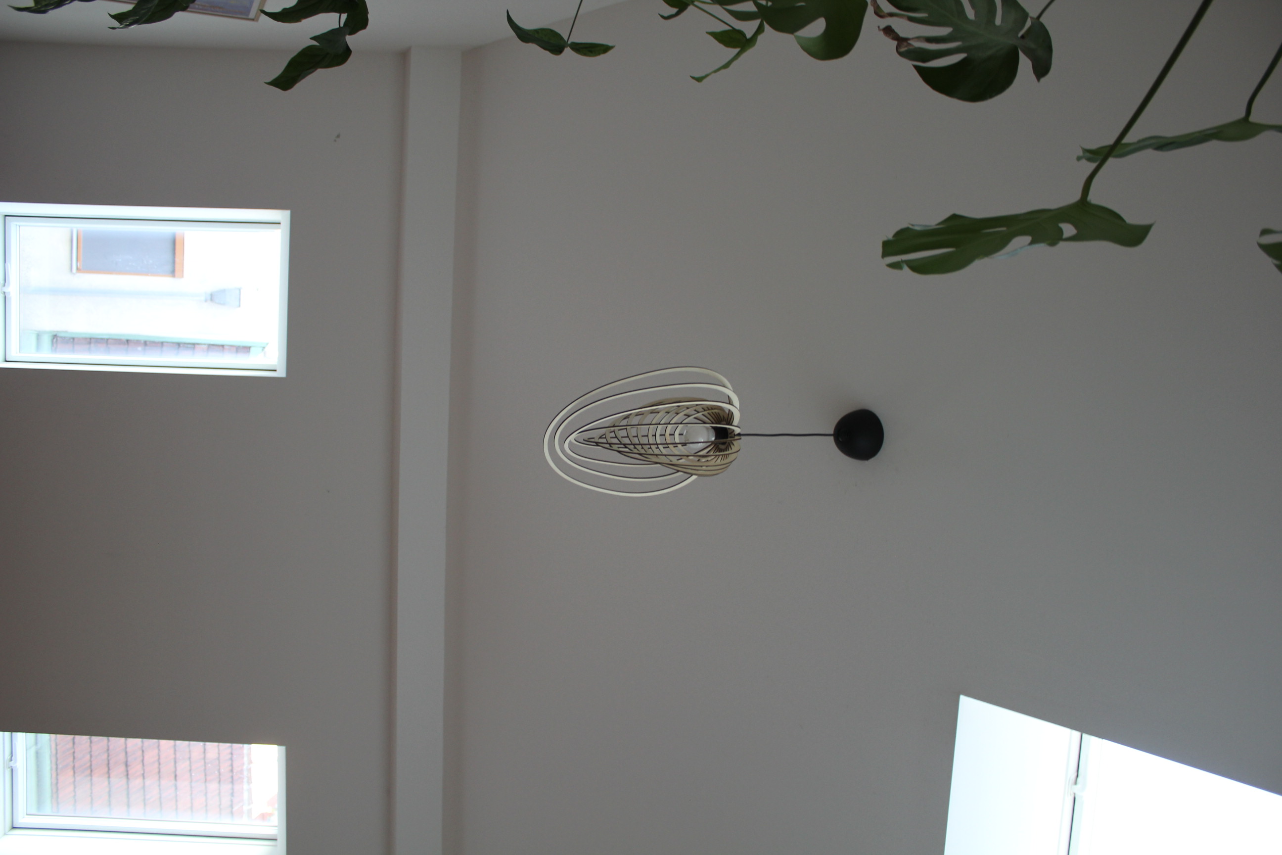 Celling wooden lamp "Seashell" (Big format)