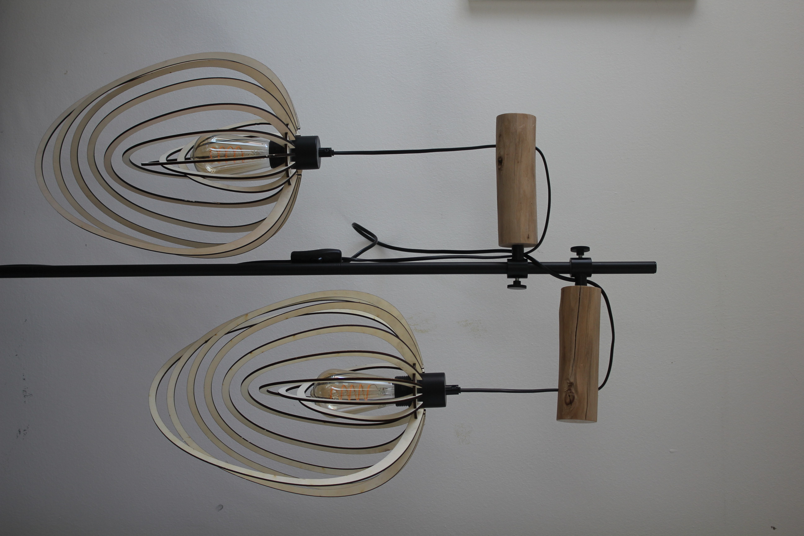 Celling wooden lamp "Seashell" (Small format)