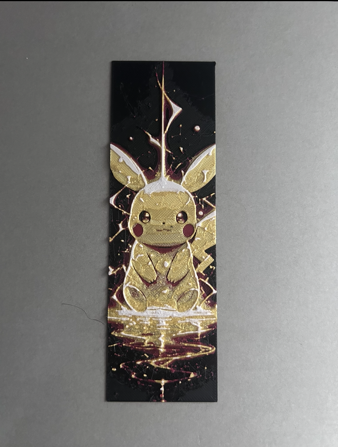 Marque-page Pikachu doré