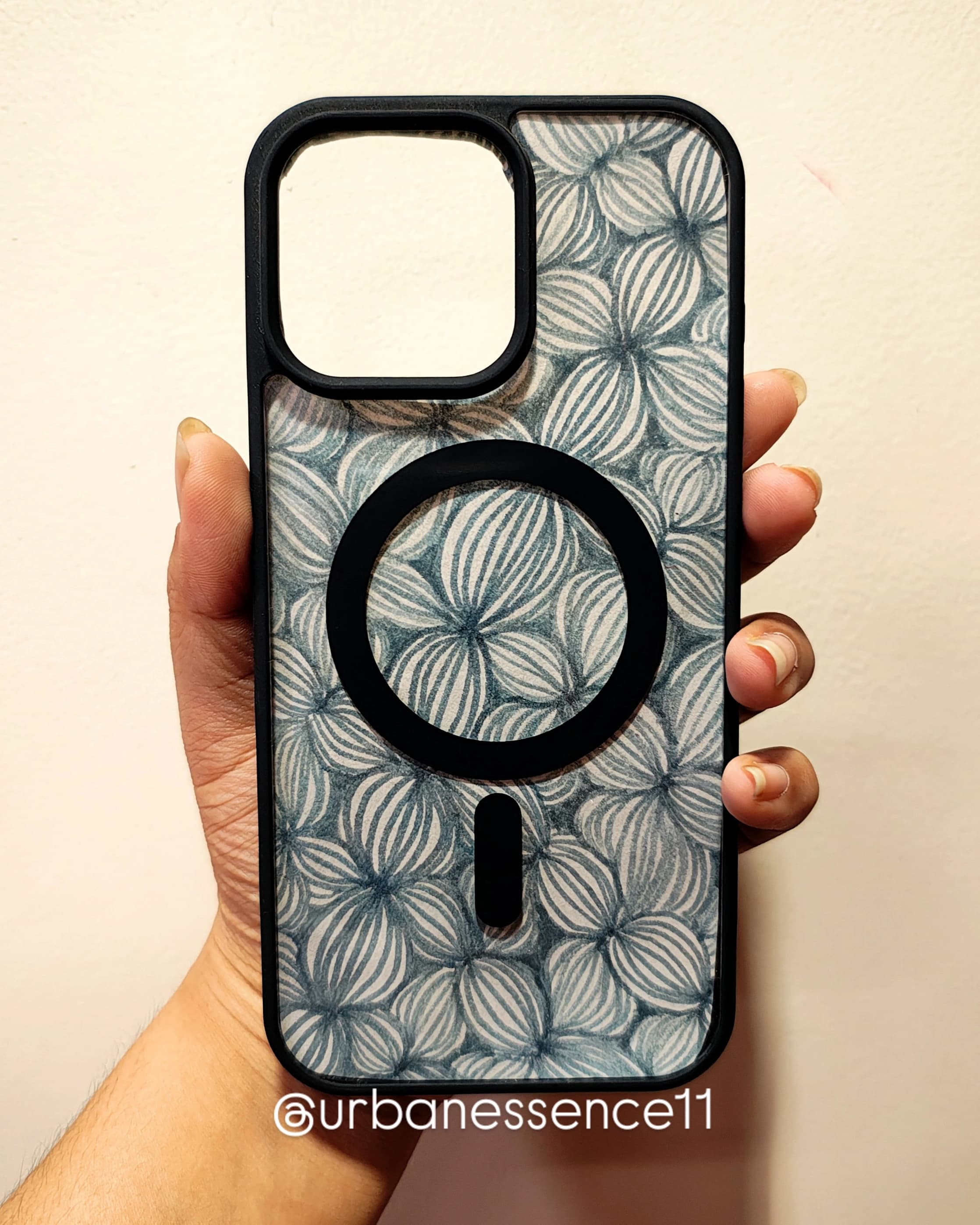 Doodled Paper Mobile Insert Compatible With Transparent Phone Case