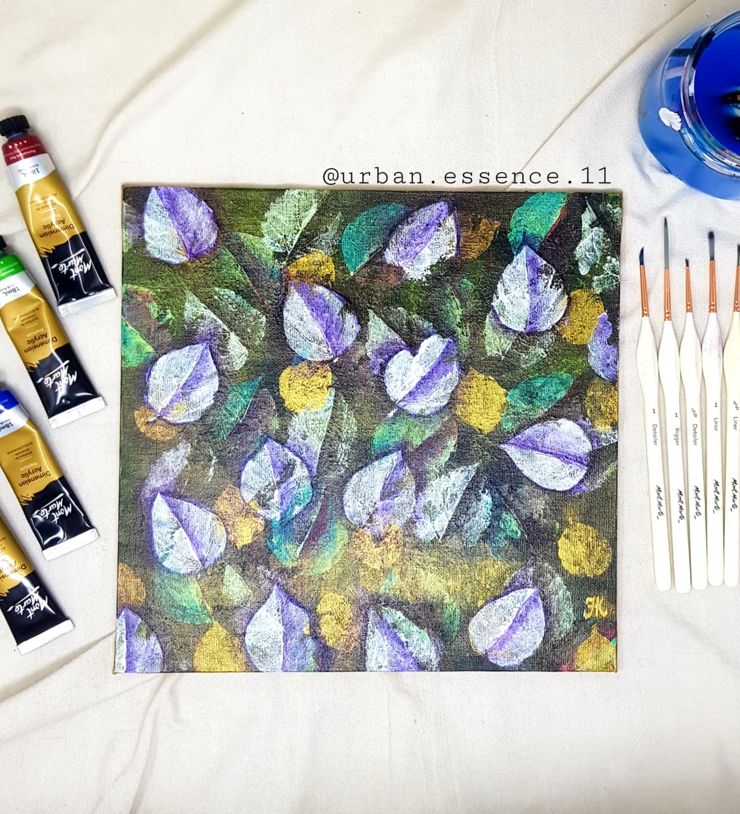 Abstract Leaf Painting