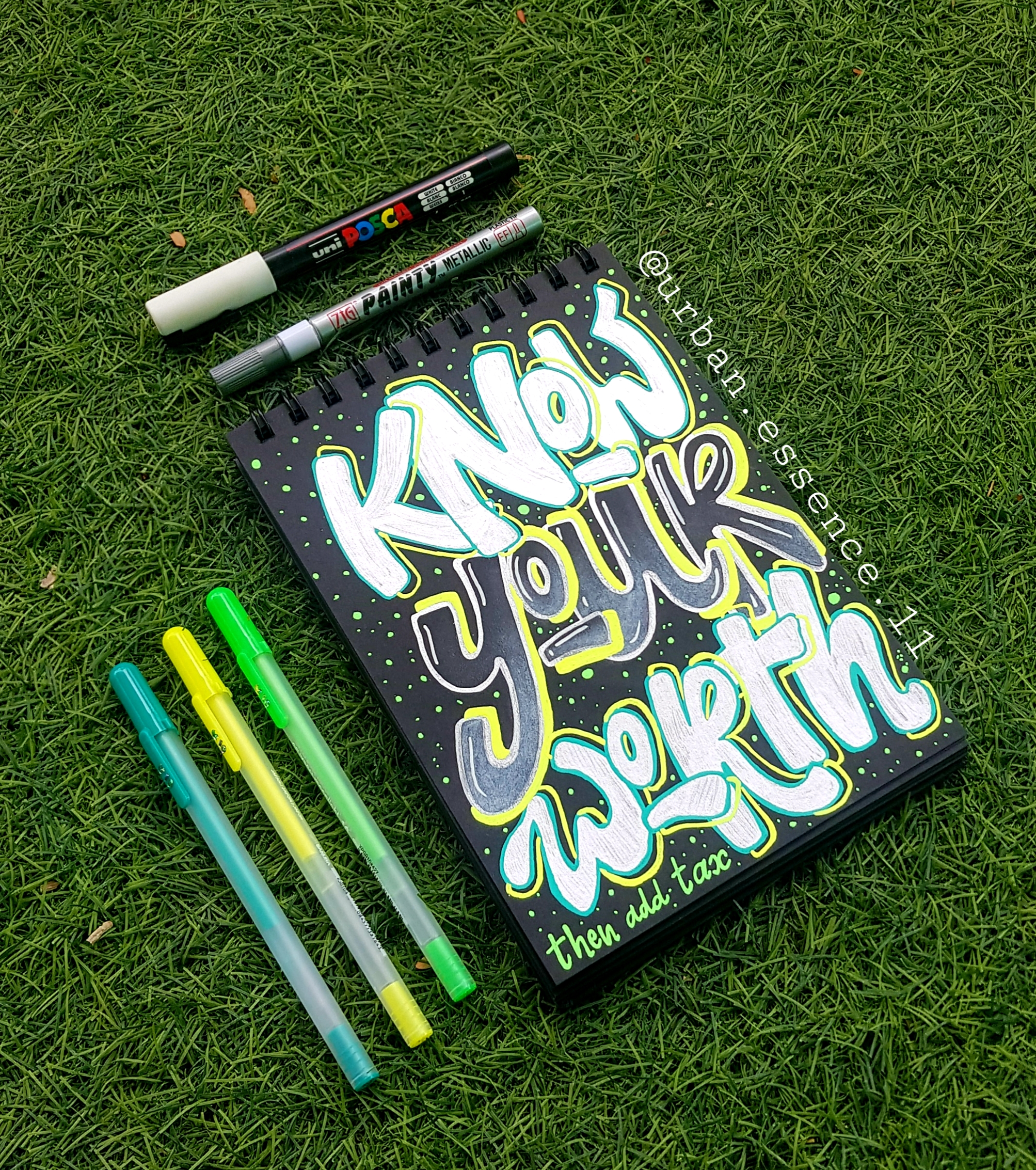 Know Your Worth – Hand-Lettered Power Quote Art