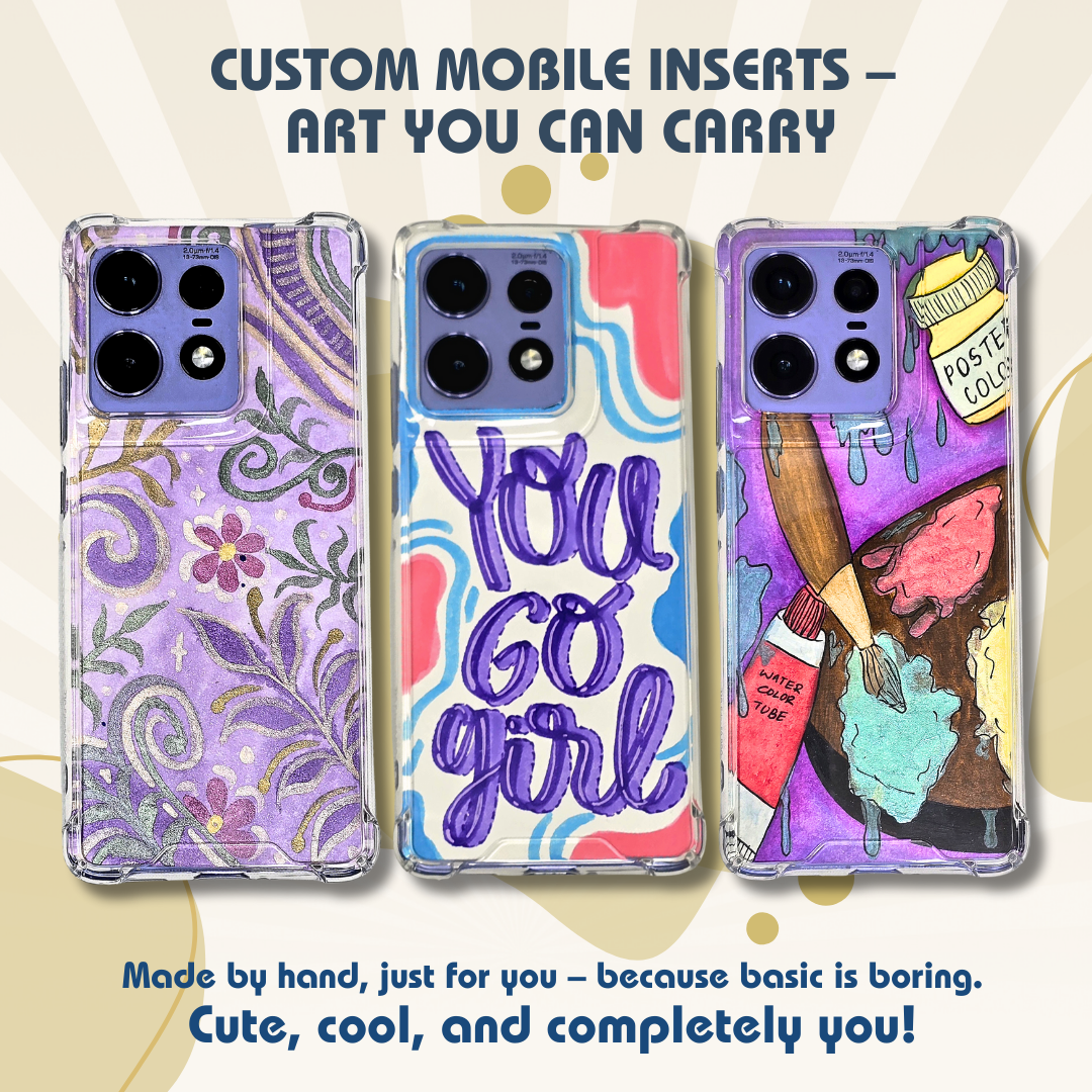 Custom Hand-Drawn Mobile Insert – Your Phone, Your Style!