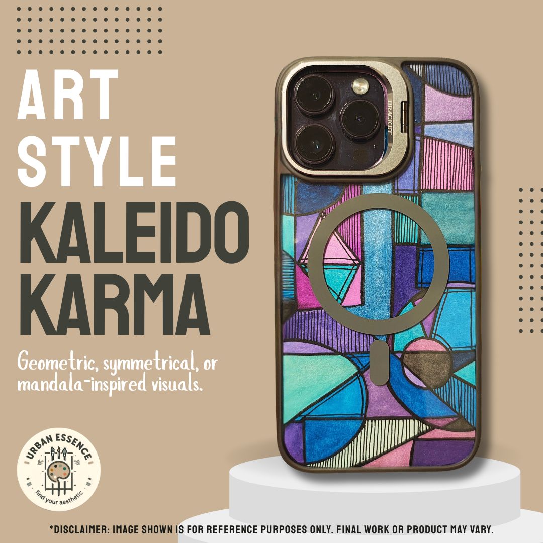 Art Style Kaleido Karma Mobile insert Compatible with Silicon and Transparent Phone Cases