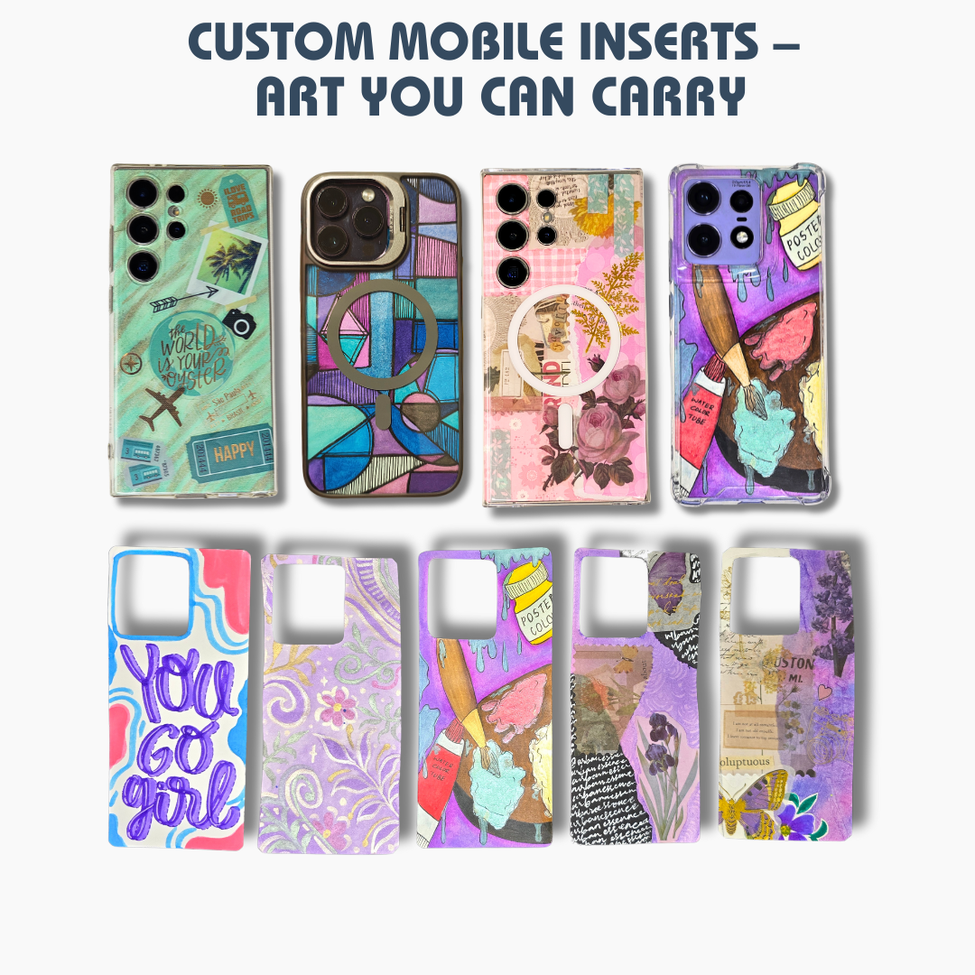 Mobile Paper Insert Compatible with Silicon and Transparent Phone Cases