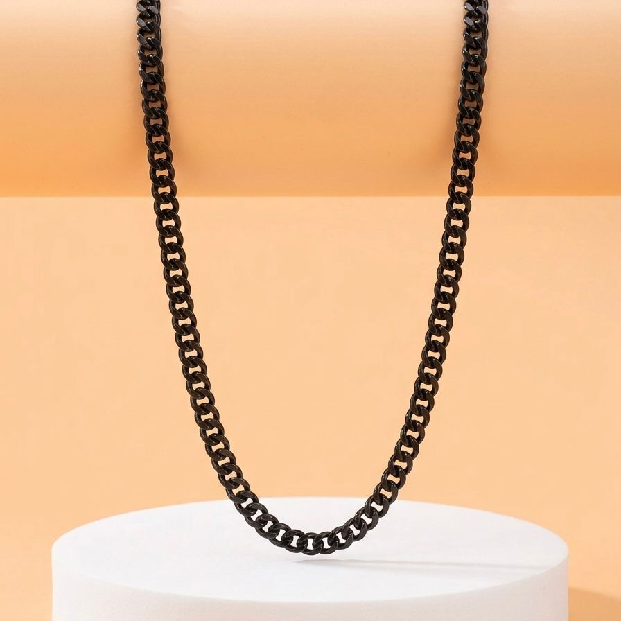 Cadena de acero negra