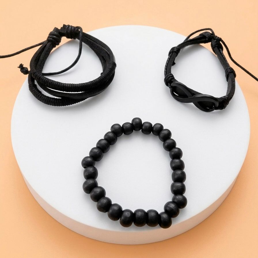 Set de Pulseras Negras