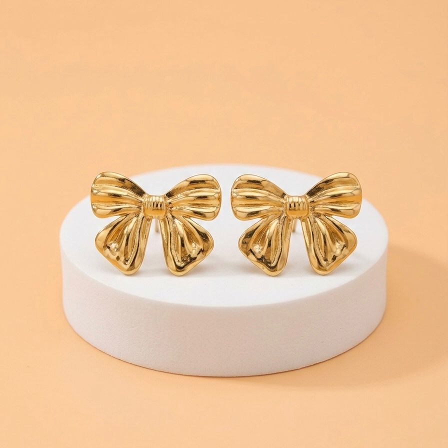Aretes Lazo Dorado