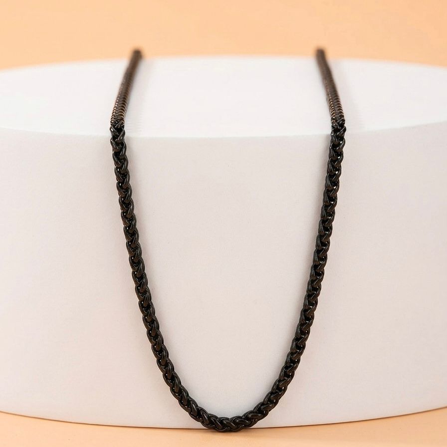 Cadena de acero negro