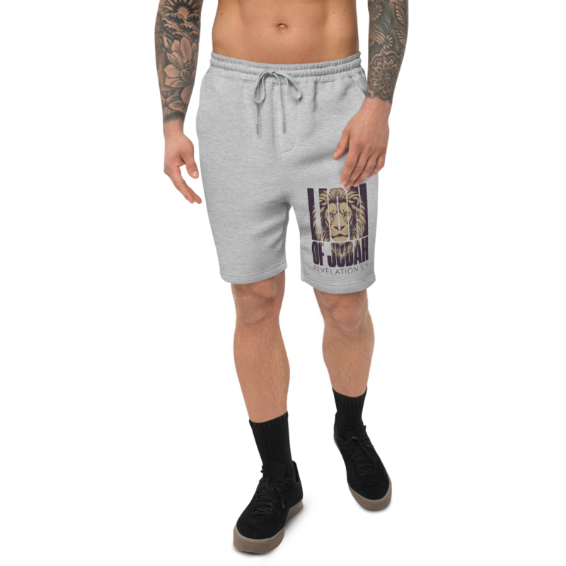 LION OF JUDAH (GOLD) MEN'S FLEECE SHORTS