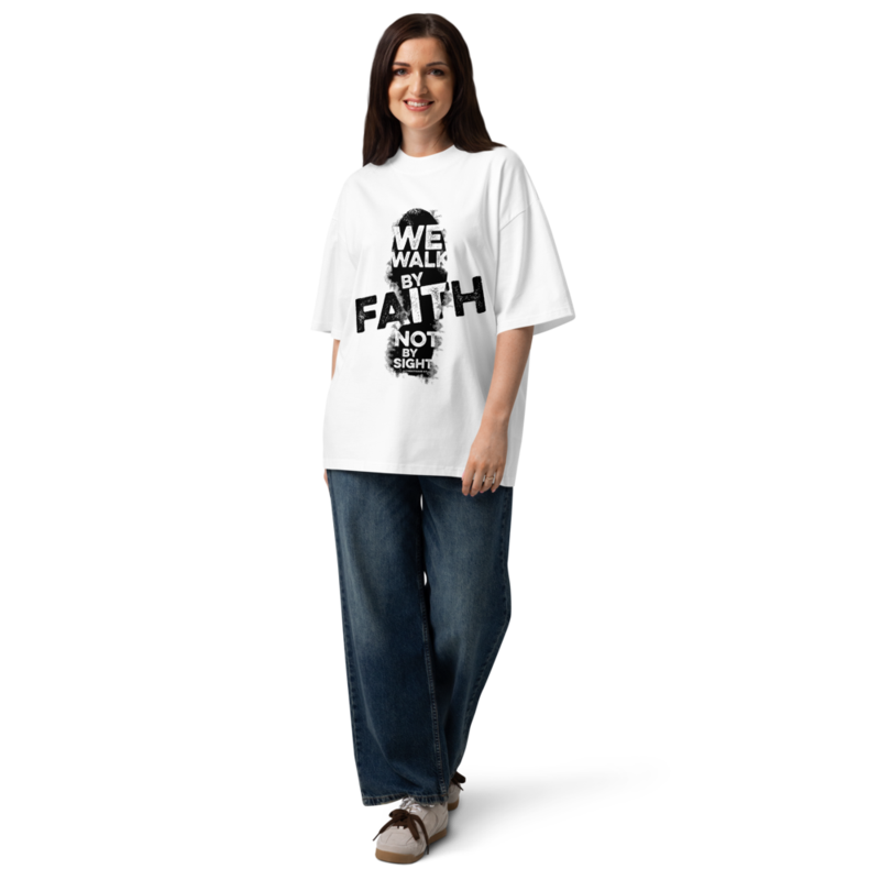 WALK BY FAITH - UNISEX ORGANIC OVERSIZED TEE