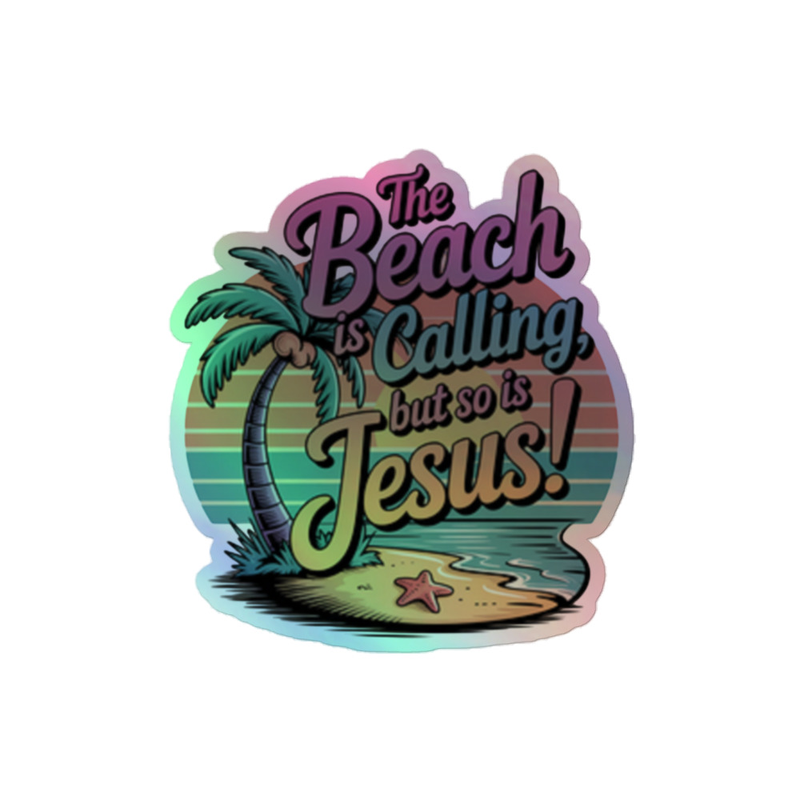 THE BEACH IS CALLING HOLOGRAPHIC STICKERS