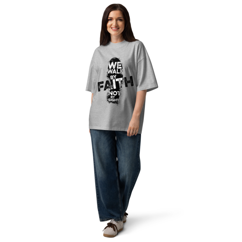 WALK BY FAITH - UNISEX ORGANIC OVERSIZED TEE