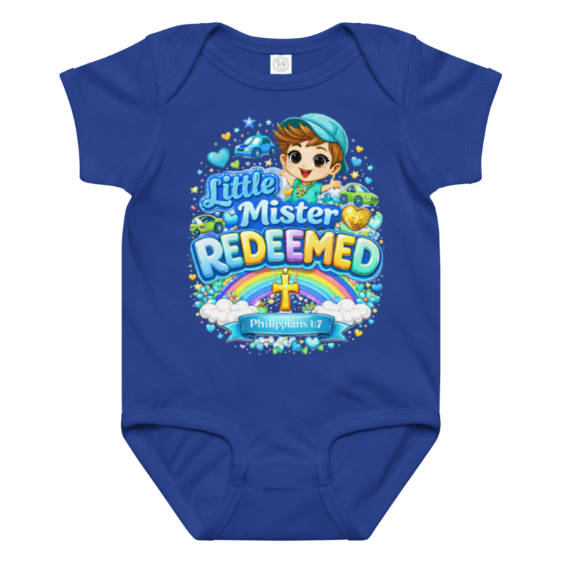 LITTLE MISTER REDEEMED BABY ONESIE