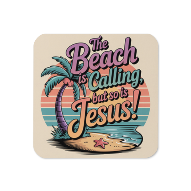 THE BEACH IS CALLING CORK-BACK COASTER