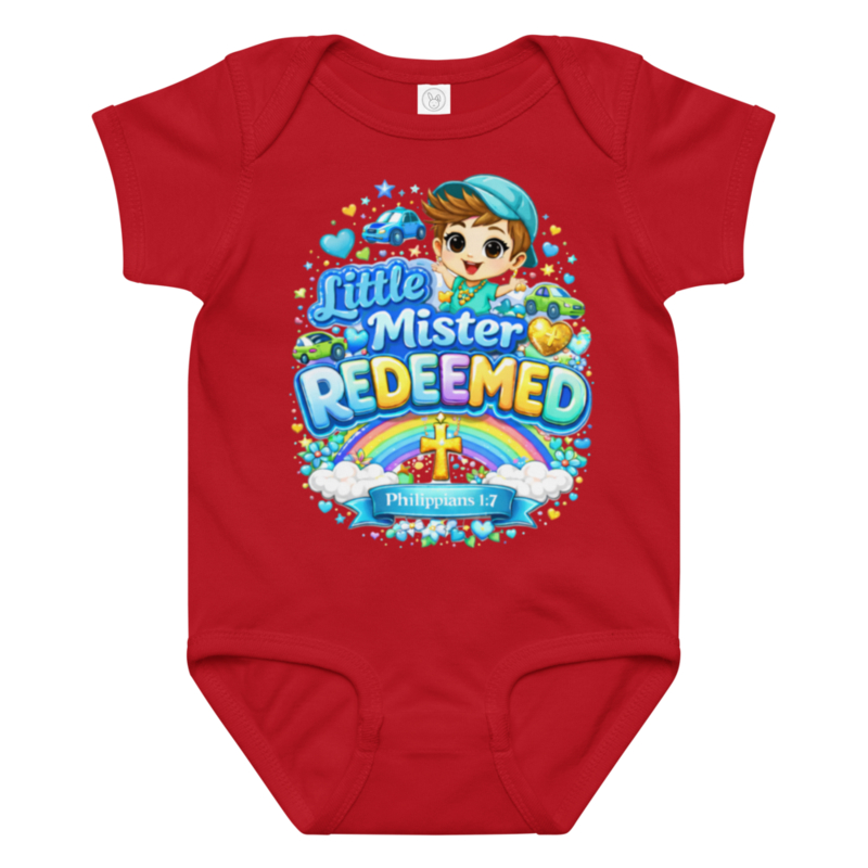 LITTLE MISTER REDEEMED BABY ONESIE
