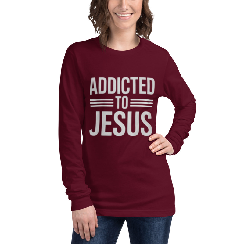 ADDICTED TO JESUS UNISEX LONG SLEEVE TOP