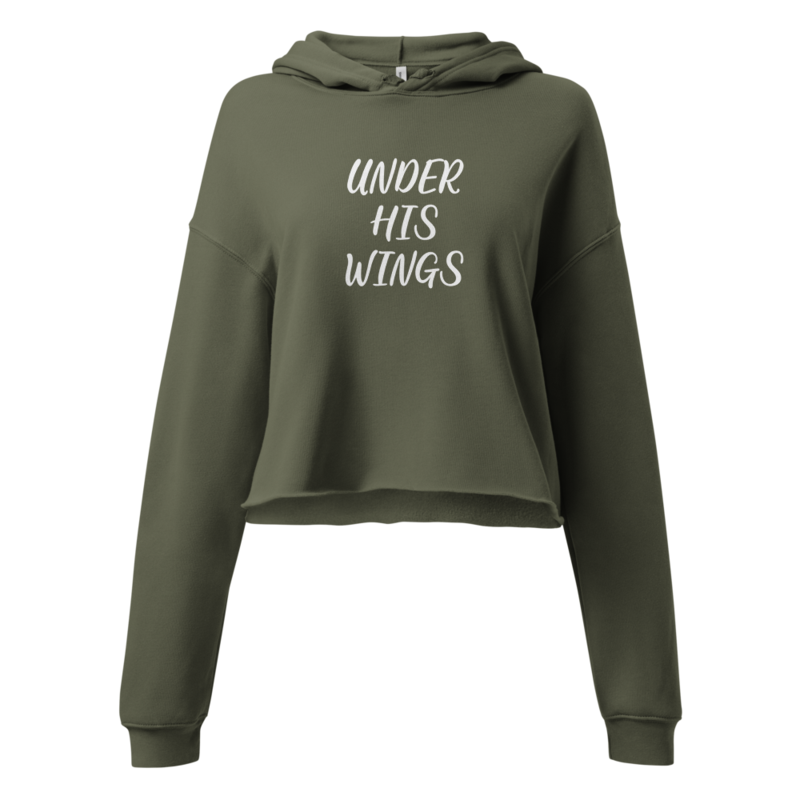 UNDER HIS WINGS CROP HOODIE