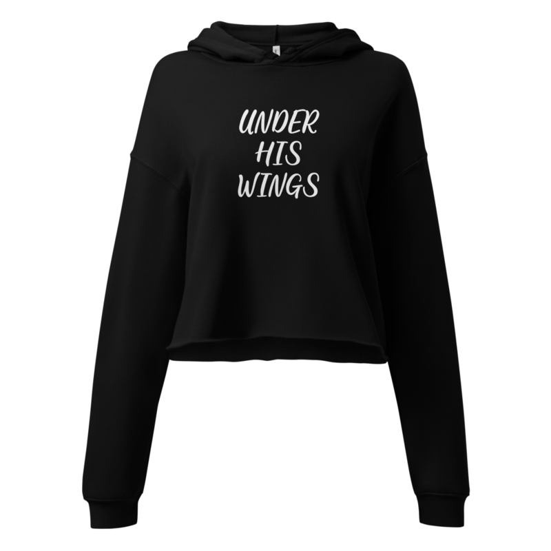 UNDER HIS WINGS CROP HOODIE
