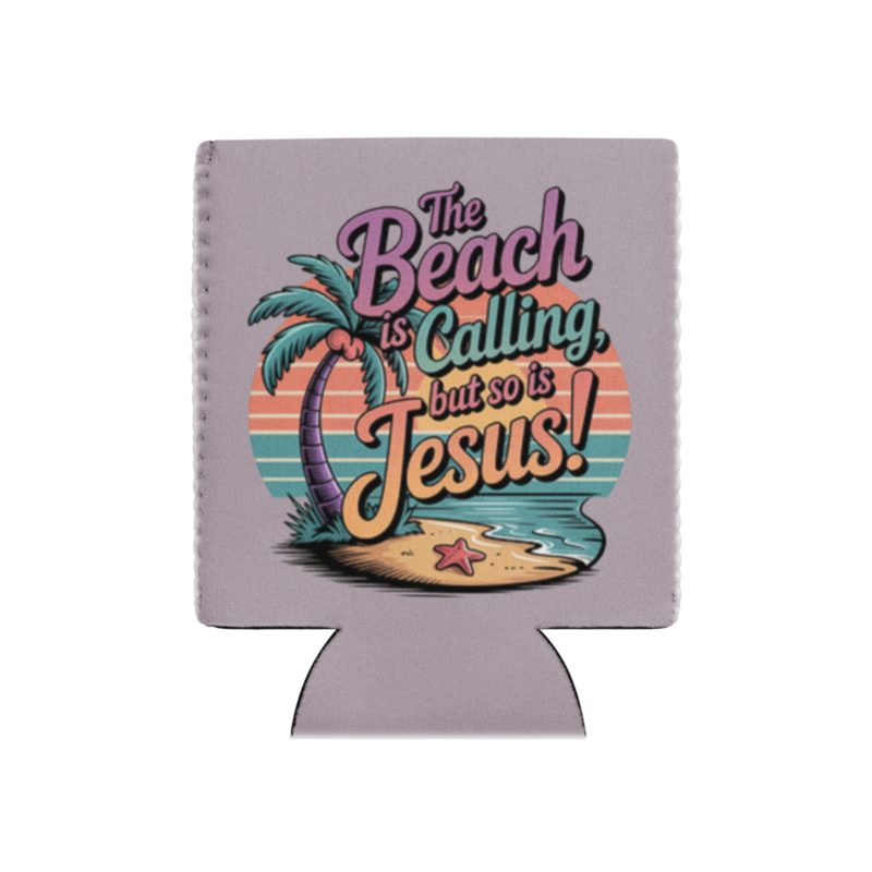 THE BEACH IS CALLING CAN COOLER