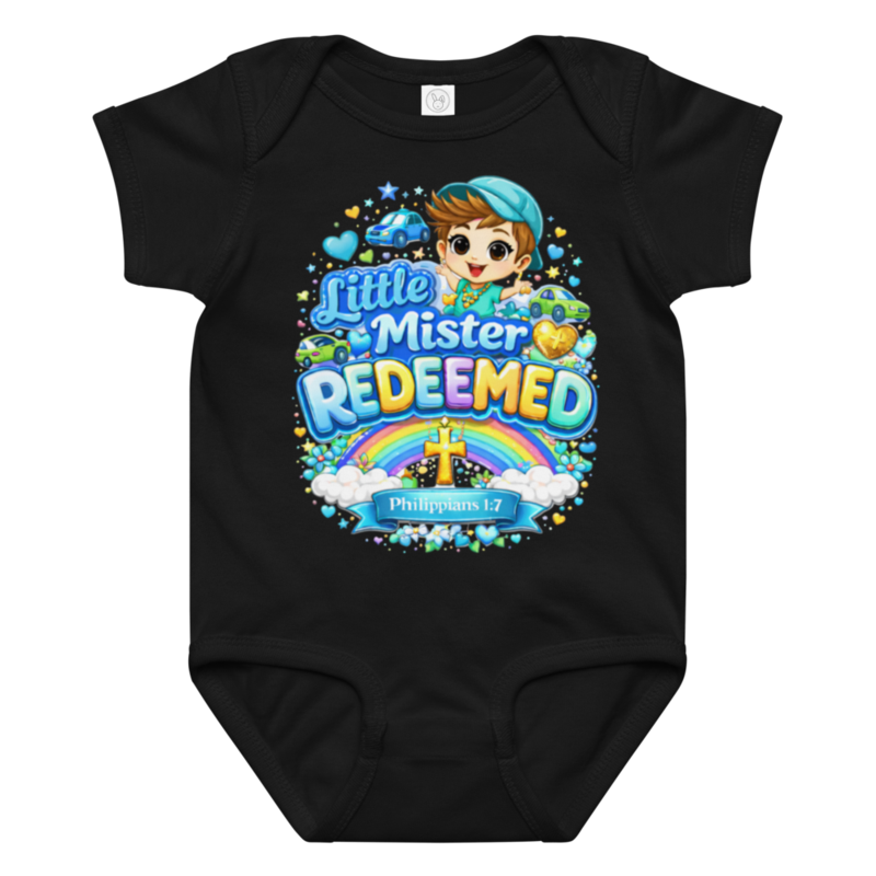 LITTLE MISTER REDEEMED BABY ONESIE