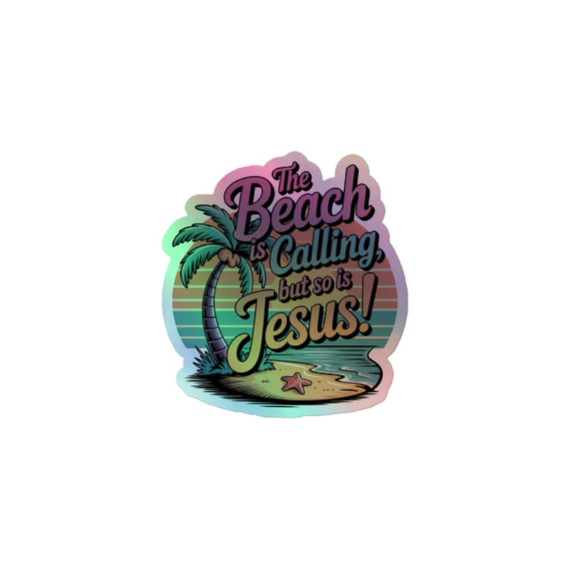 THE BEACH IS CALLING HOLOGRAPHIC STICKERS