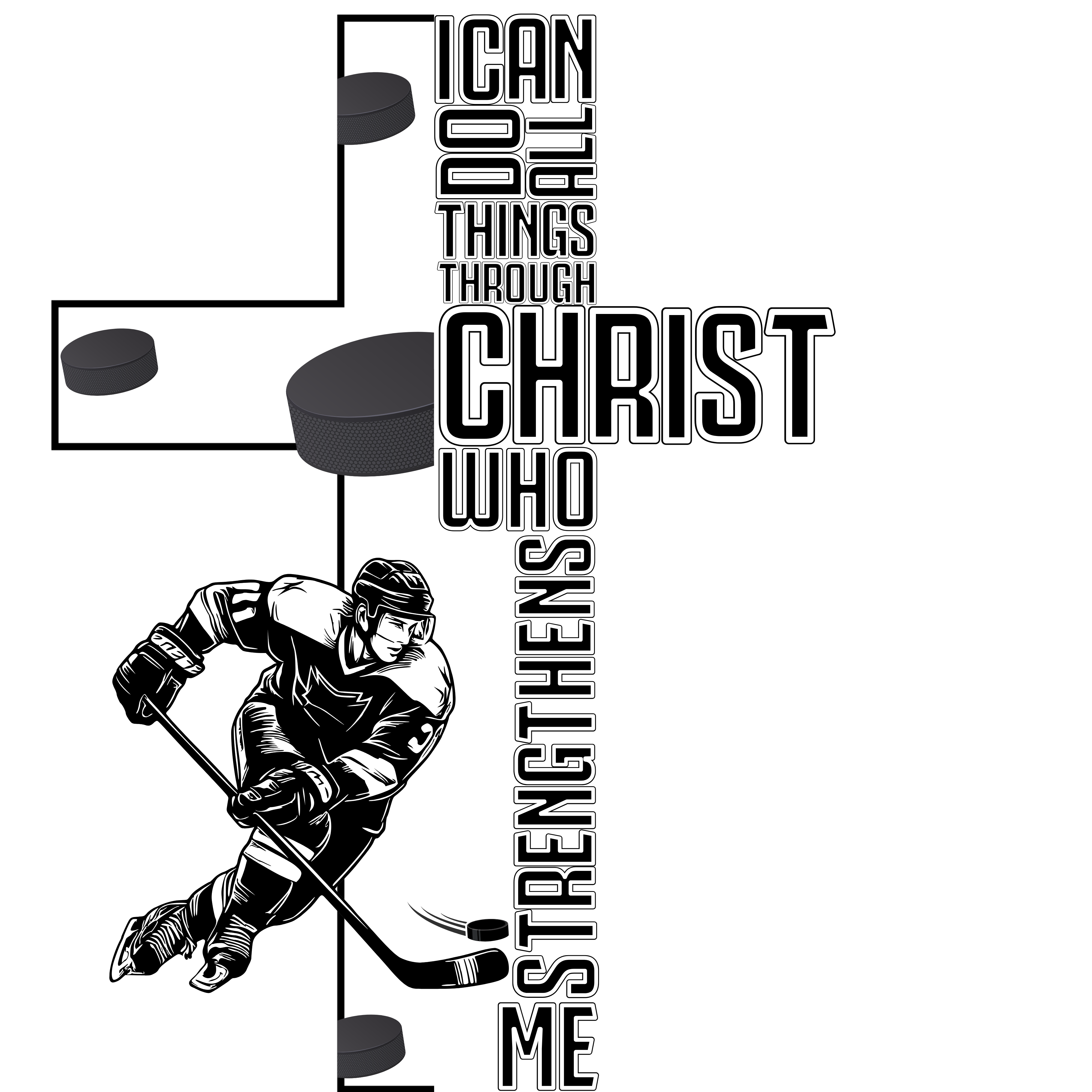 I CAN DO ALL THINGS (HOCKEY) - HOODIE