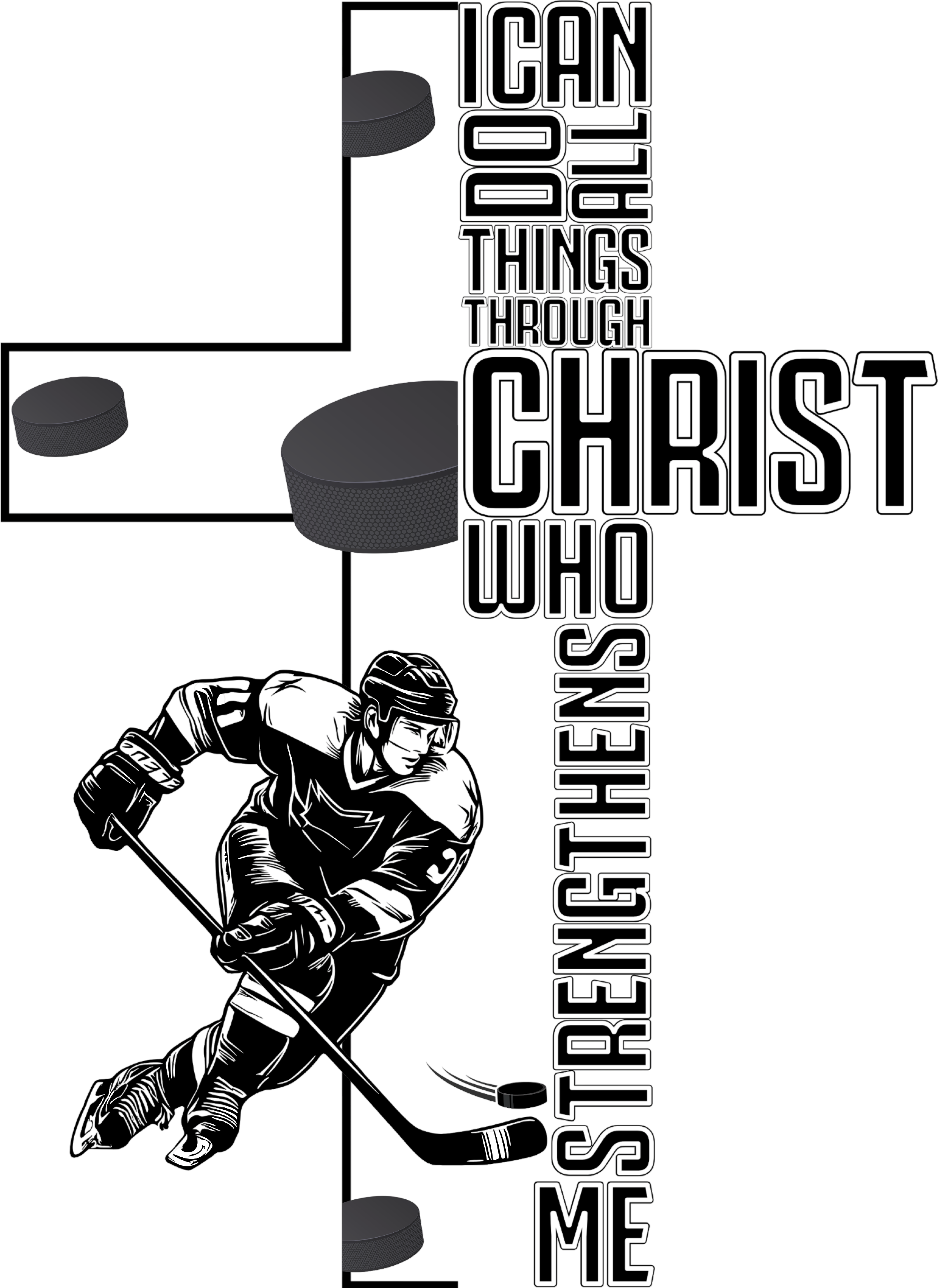 I CAN DO ALL THINGS (HOCKEY) - YOUTH HOODIE