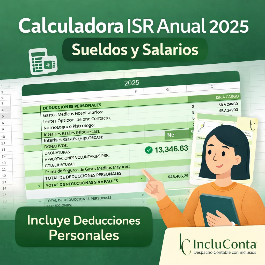 Calculadora ISR Anual 2025 – Sueldos y Salarios (Excel descargable)