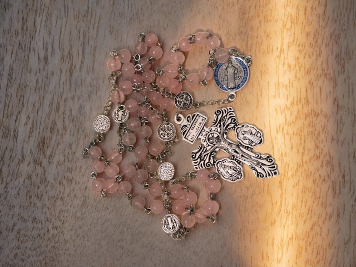 Rose Quartz Rosary - Type 2