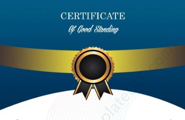 Certificate of Good Standing