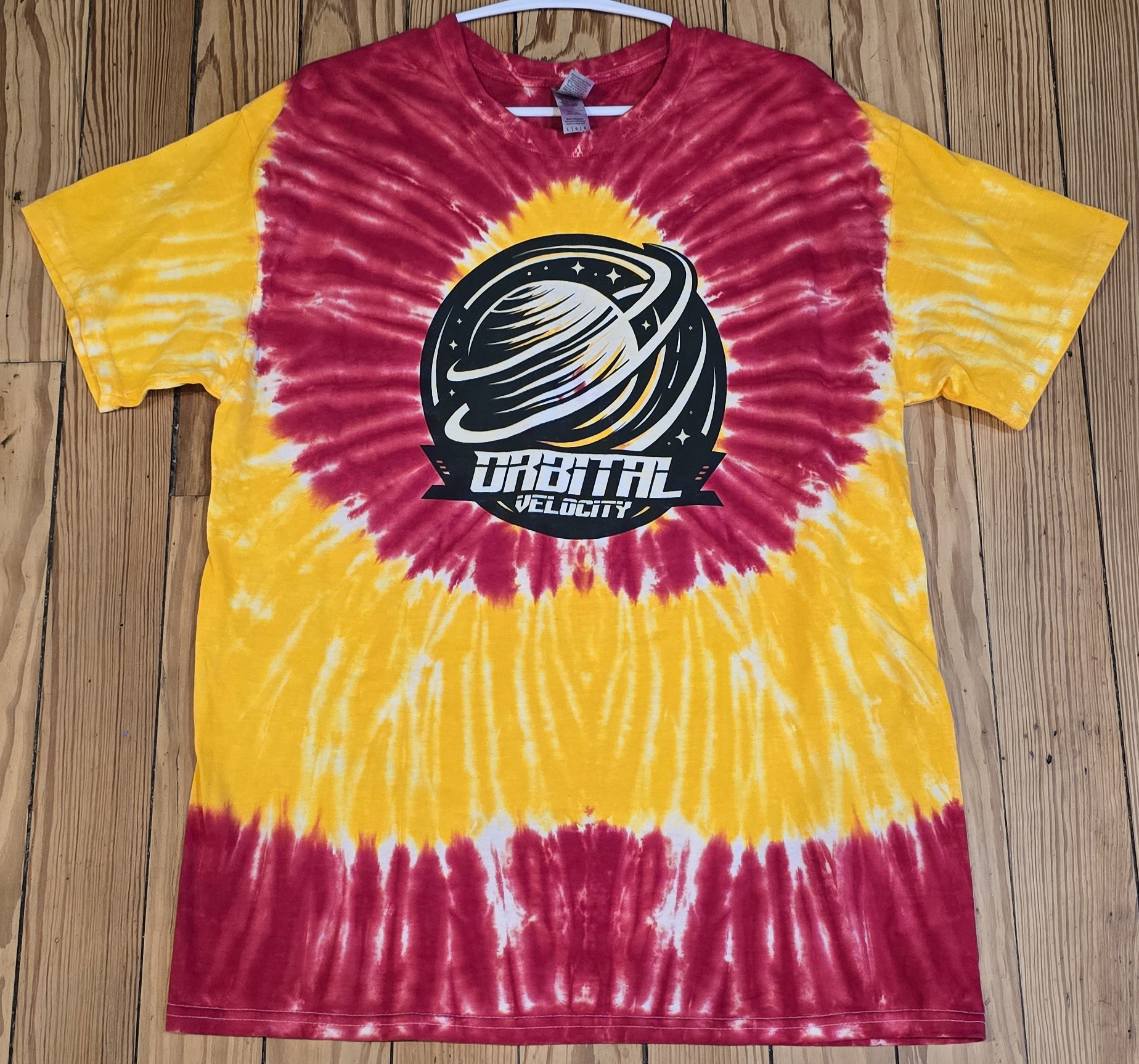 Large KC Football Colors Tie-Dye T-shirt