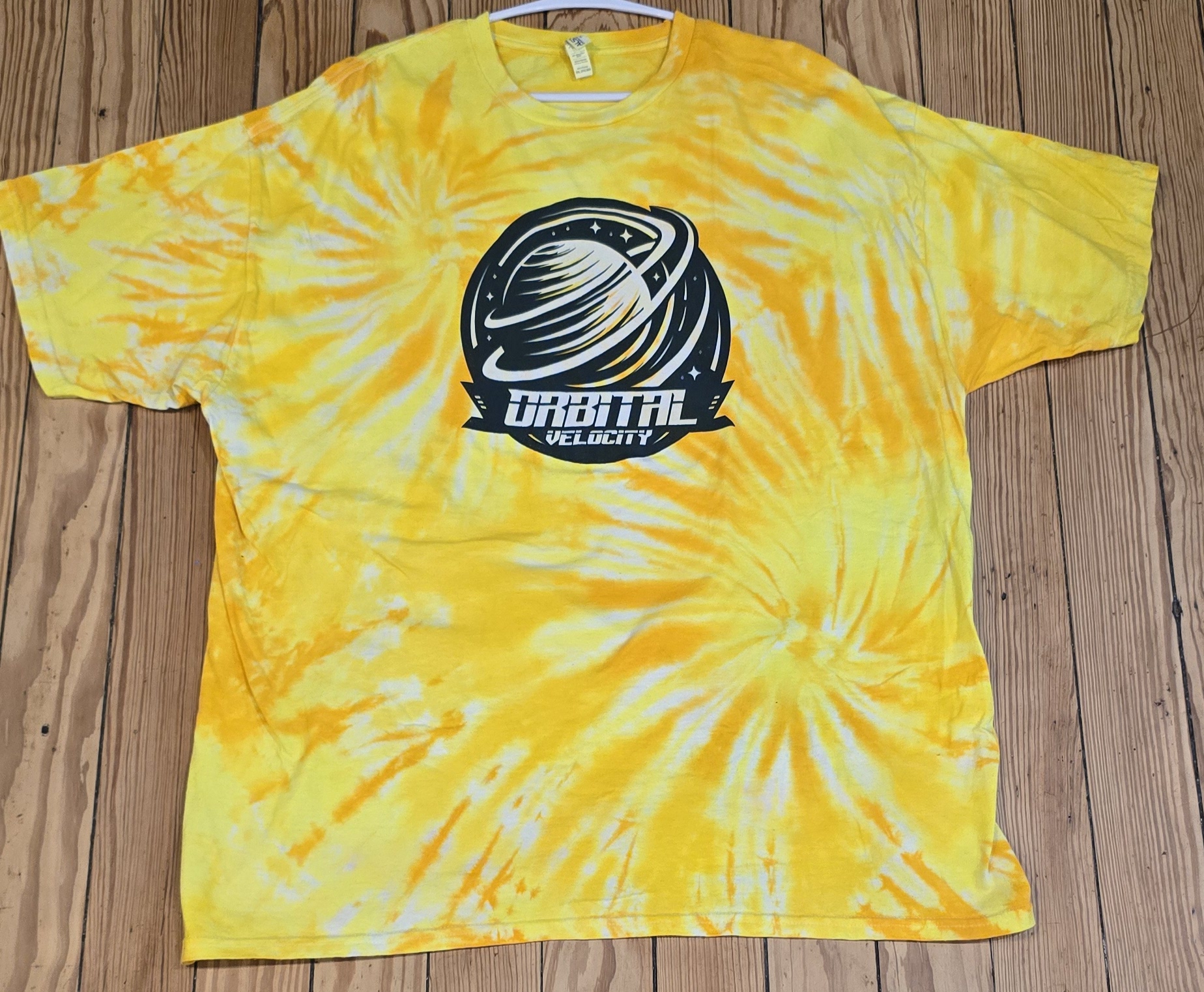 XXL Yellow Tie-Dye T-Shirt