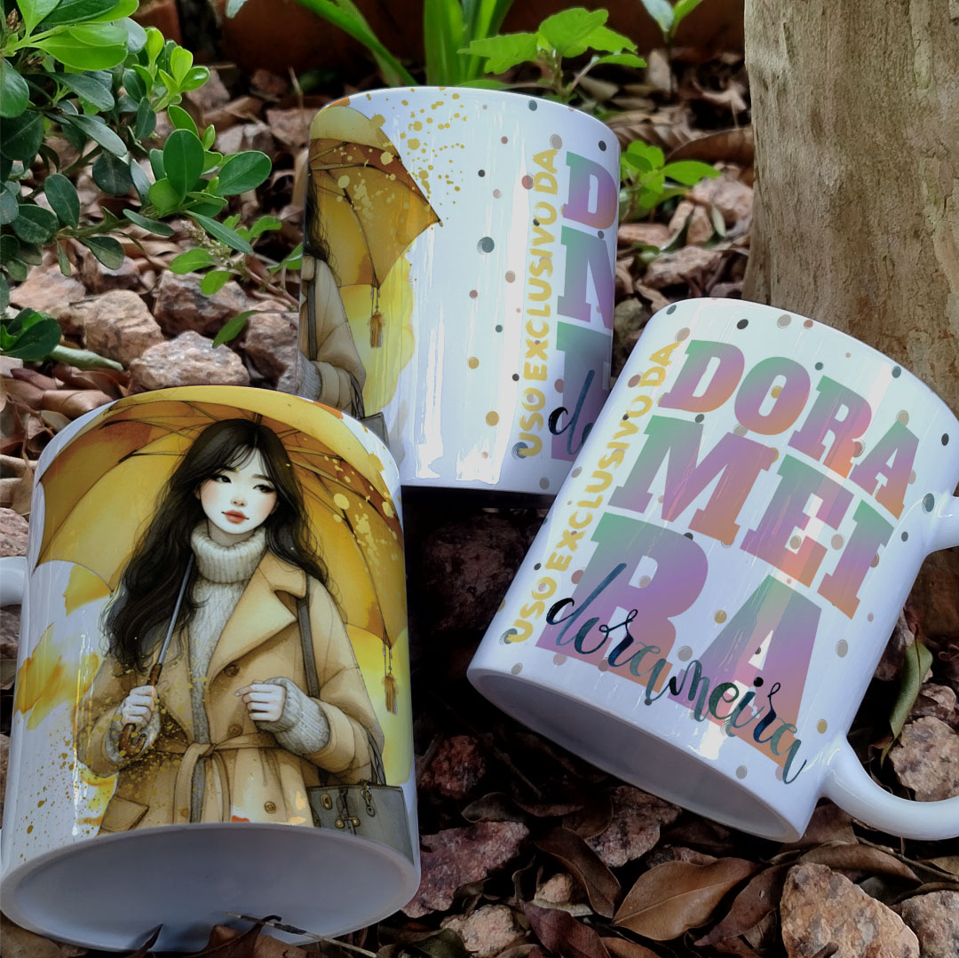 Caneca Decorativa Dora Meira