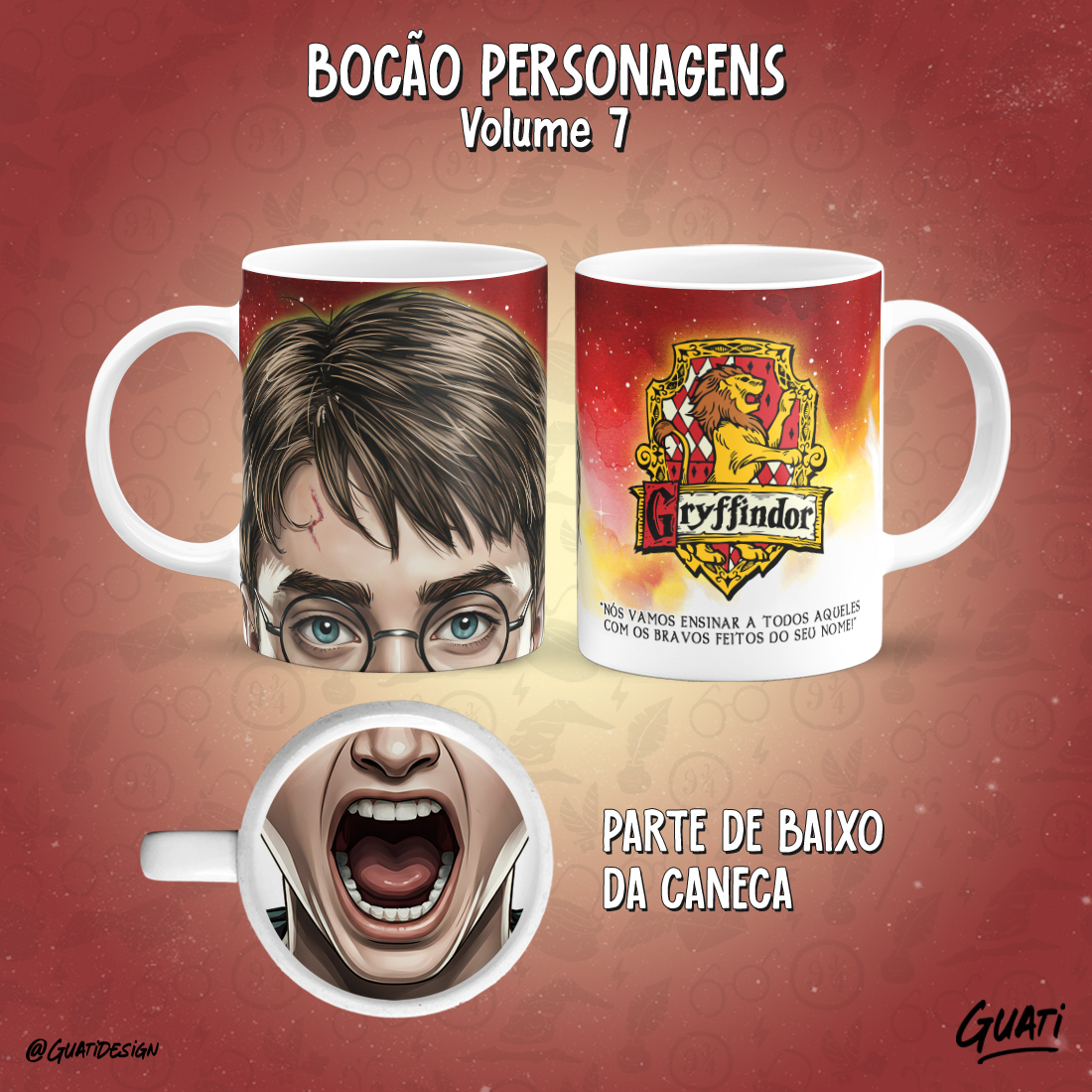 Caneca Bocão Personagens - Gryffindor