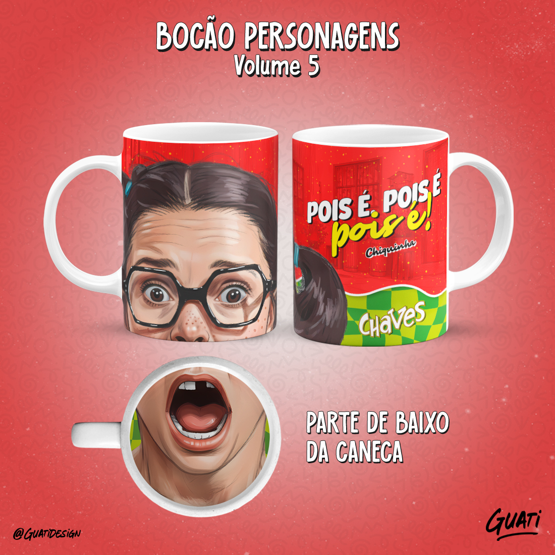 Caneca Bocão Personagens Chaves - Volume 5