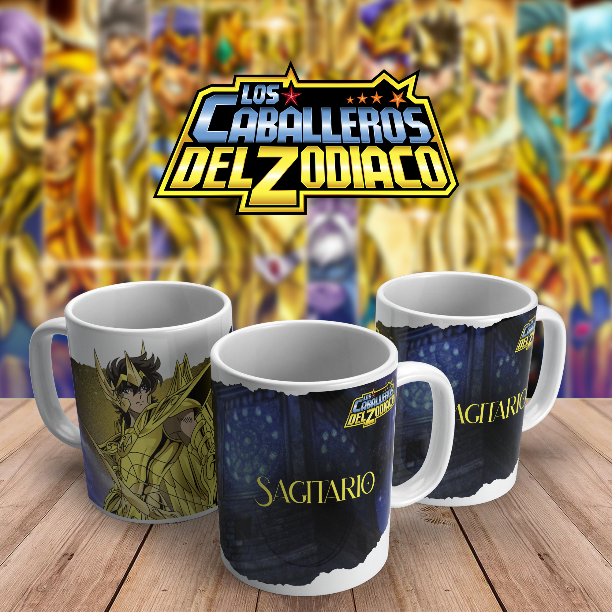 Caneca Cavaleiros do Zodíaco Sagitário